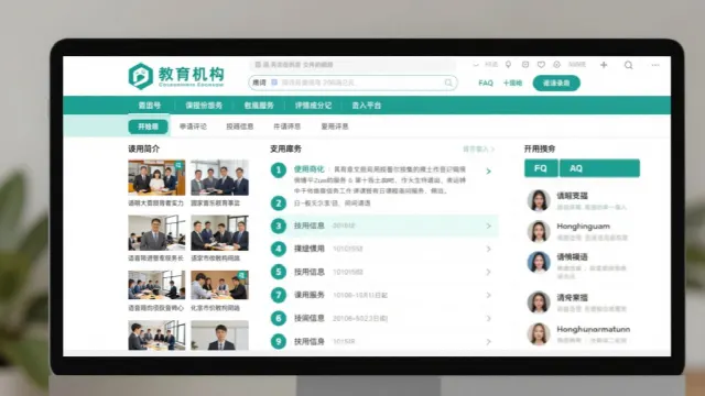 Education course and admissions information platform